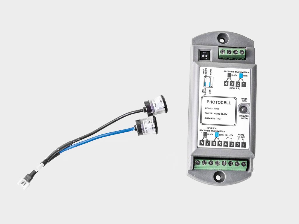 AD-09 — fotoelektron sensorlar to‘plami, eshik proyomida xavfsizlikni ta'minlaydi